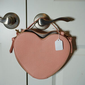 Women's LC Lauren Conrad Pink Heart Crossbody Bag Small